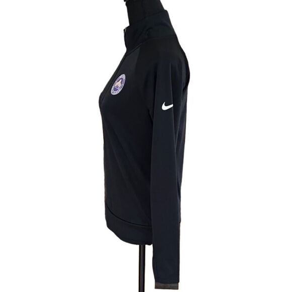 Nike DriFit 1/4 zip black jacket, U Albany Great Danes size XS - Picture 4 of 8